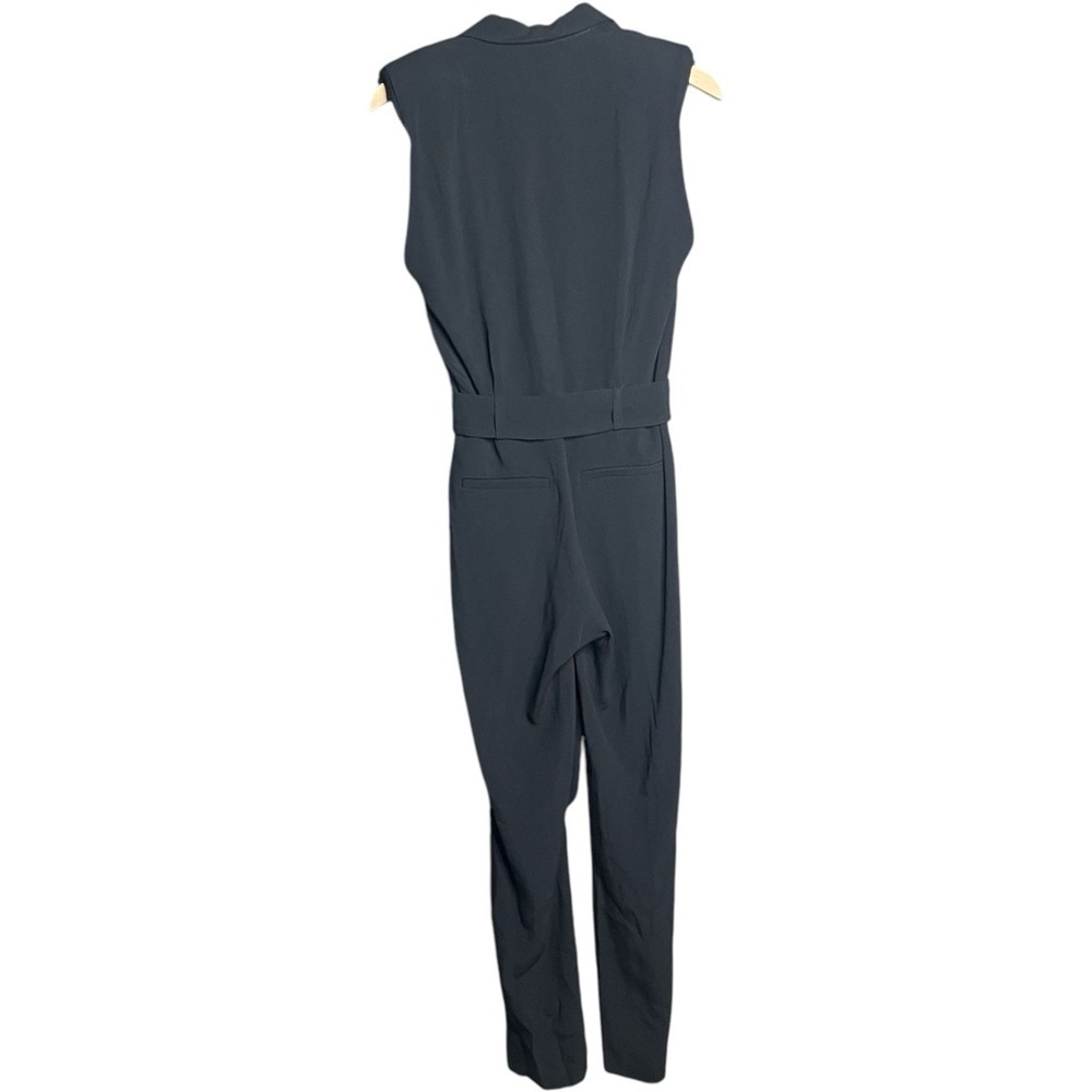 IRO Anis Jumpsuit Black Tuxedo Belted Sleeveless Wide Leg Size 34 US 2 - Picture 4 of 7